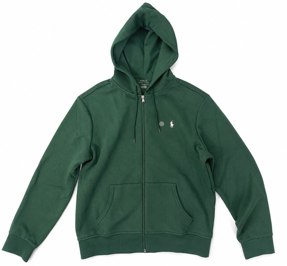 Polo Ralph Lauren Full Zip Hoodie Green Pony Logo Men's Large NWOT